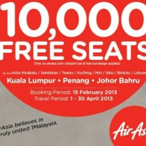 AirAsia 10,000 Free Seats Promotion is Back