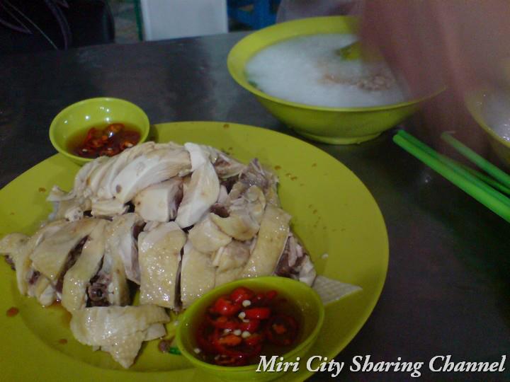 A plate of steamed chicken