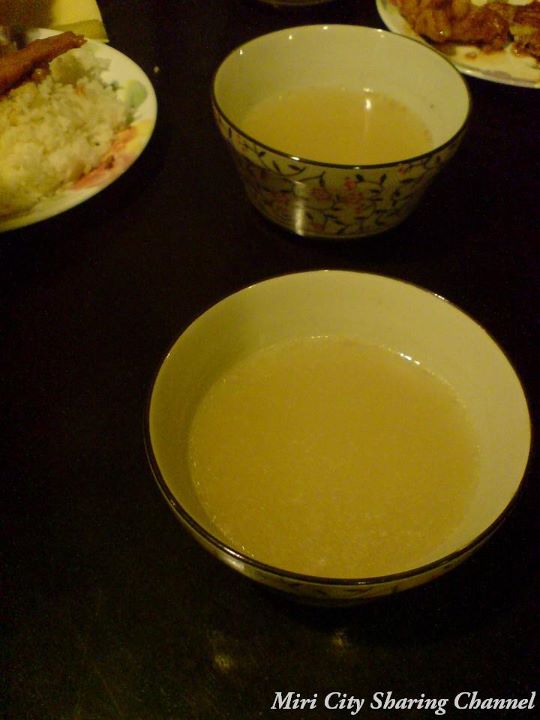 Homemade soup as appetizer