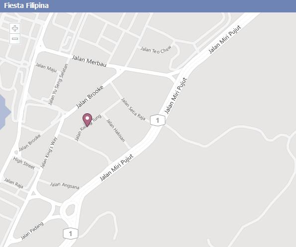 Map of Restaurant Fiesta Filipina Miri City