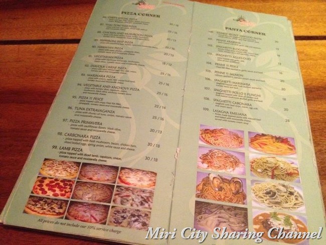 Siamese Secrets Miri Menu Contents