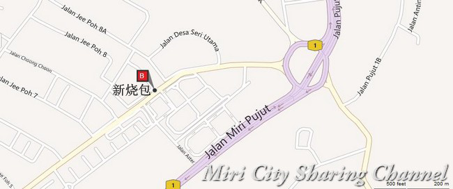 新烧包 map of Miri