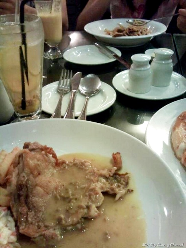 Having dinner at Our Daily Bread