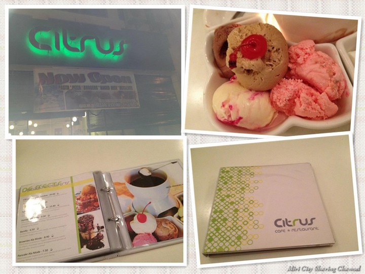 Citrus Cafe Restaurant Menu Waterfront Miri