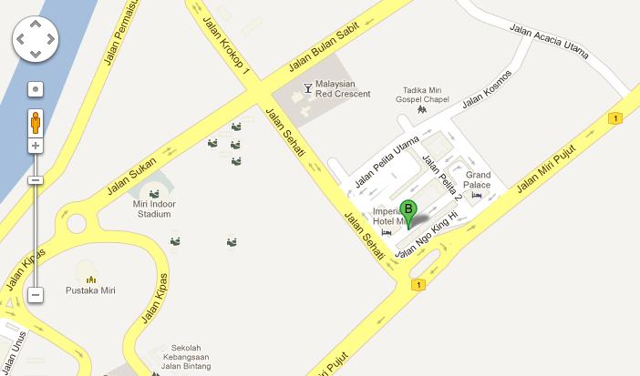 Hot Spot Bistro & Bar Miri Map
