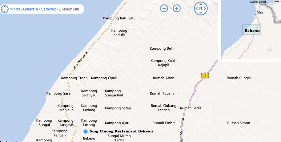 Sing Chiong Restaurant Bekenu Map