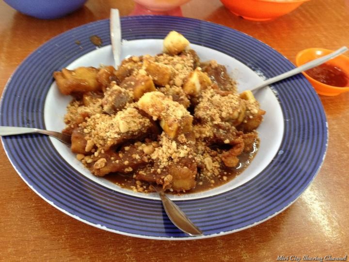 Prawn Pastry with Fried Taufu, Yam and Potatoes