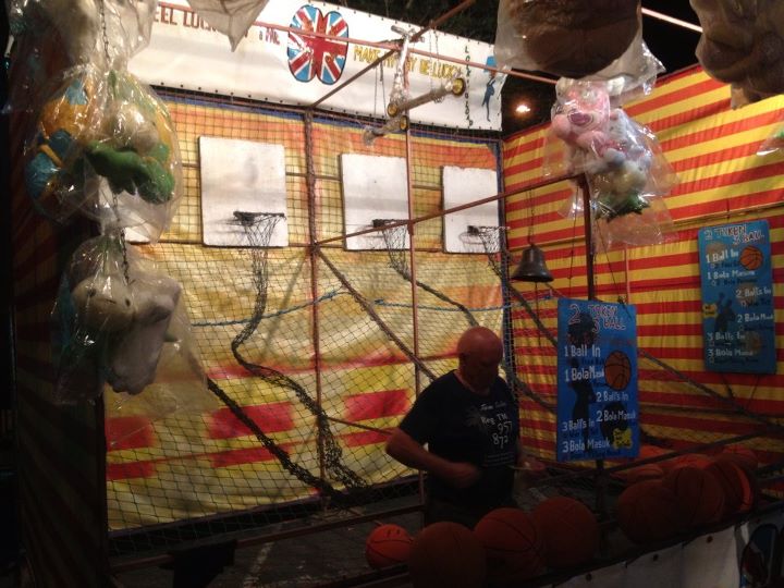 Basketballs win a cuddly toy stands