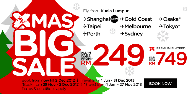 AirAsia Christmas Low Fare Big Sale