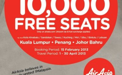 AirAsia 10,000 Free Seats Promotion is Back
