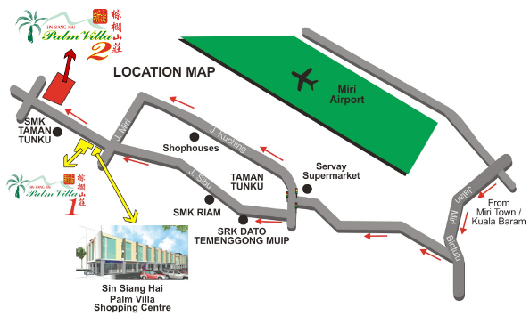 Palm Villa 2 Location Map