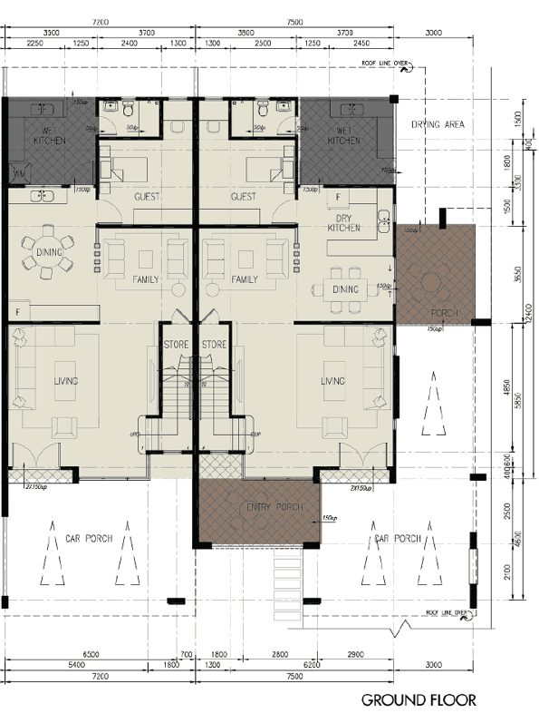 lite avenue double storey terrace floor plan