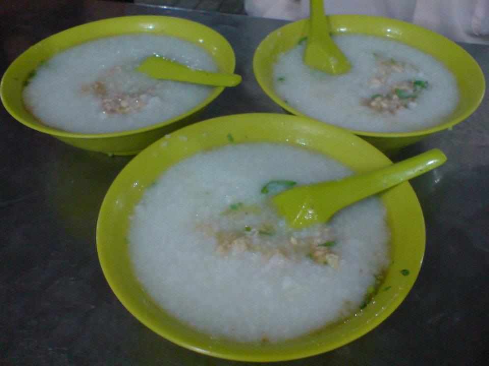 Chicken Porridge at Open Air Market Miri