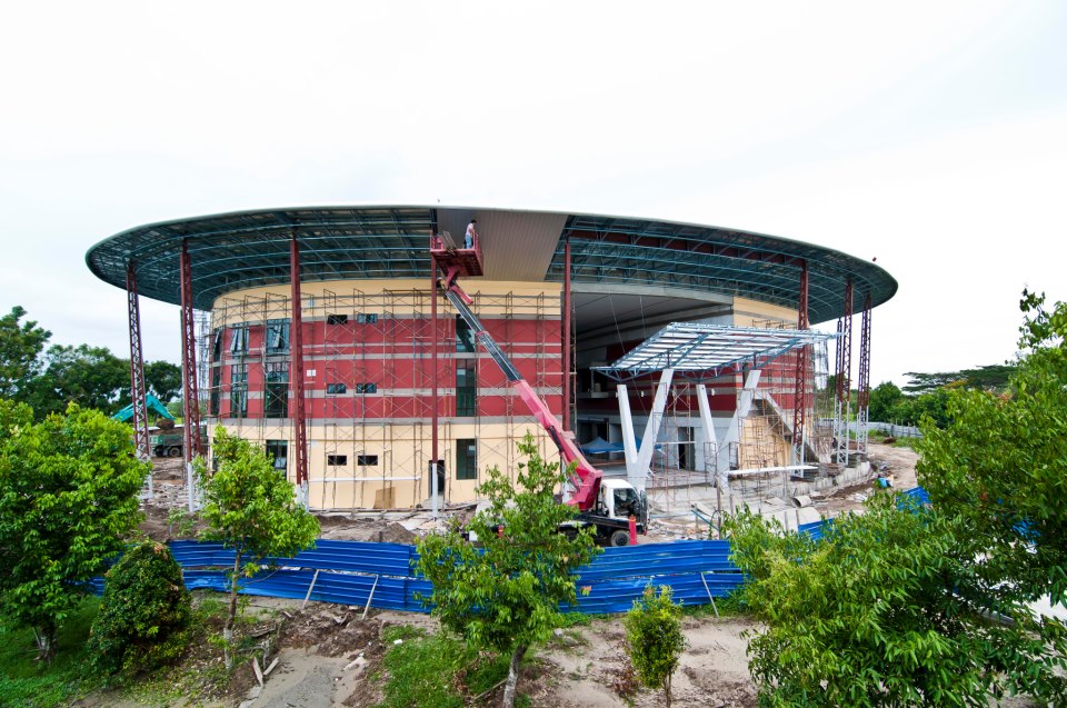 Construction progress for the Chancellery Building