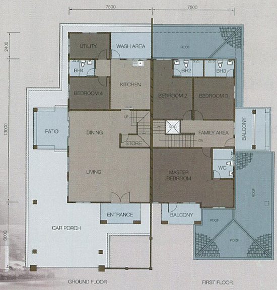 Floor Plans of Strawflower Semi D House