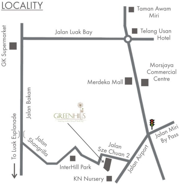 Green Hills location map