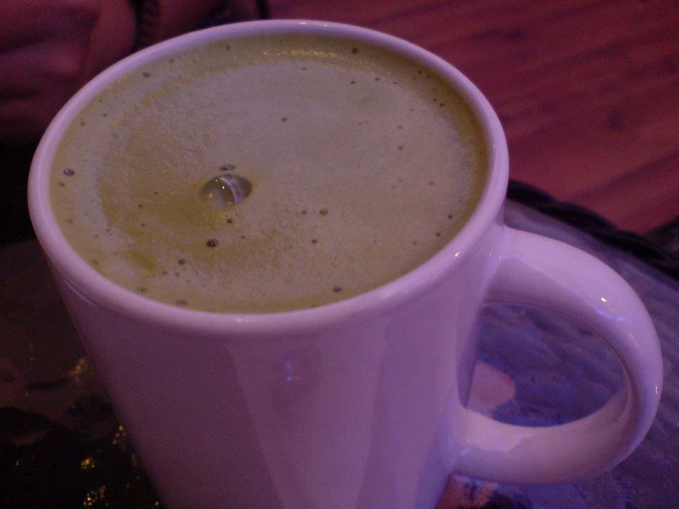 Green Tea Lattee at Mayland Coffee House
