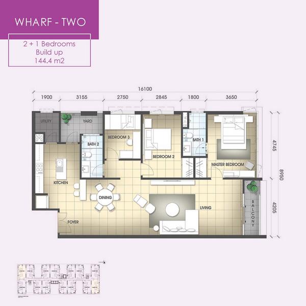 The Wharf Miri floorplan type 2