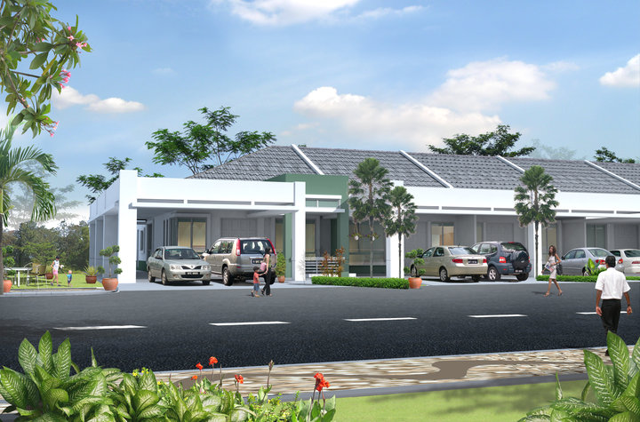 Single Storey Terraced Houses by Rich Venture – Miri City Sharing