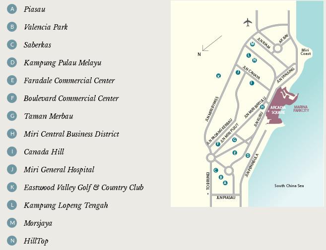 Arcadia Square location map