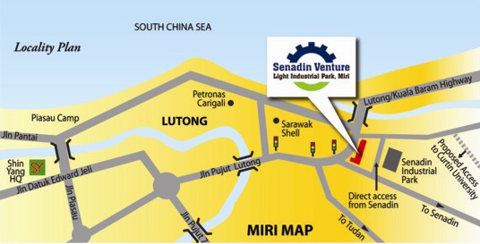 Map of Senadin Venture Light Industrial Park