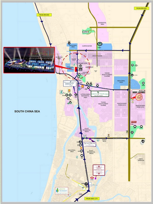 Senadin Gateway location map