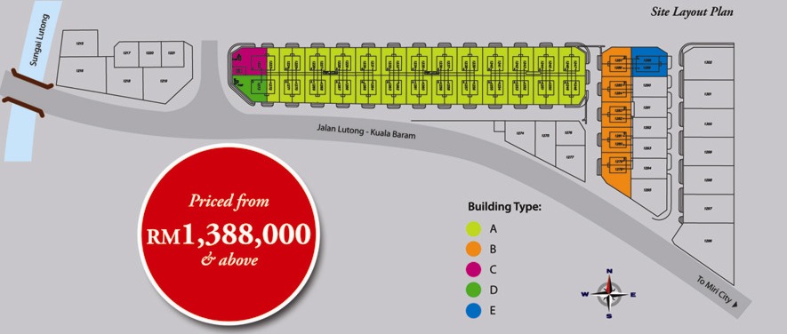 site layout plan of Senadin Venture Light Industrial Park Miri