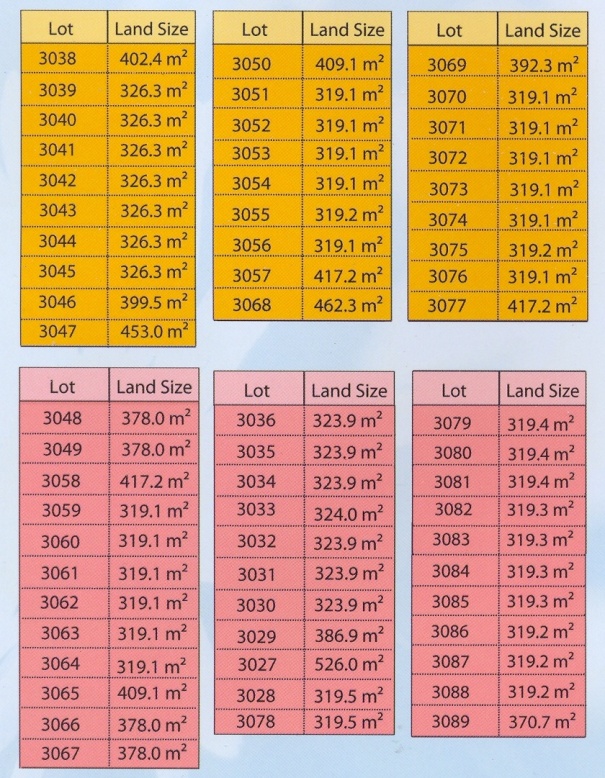 Bayshore Villa phase 1 lot and land size