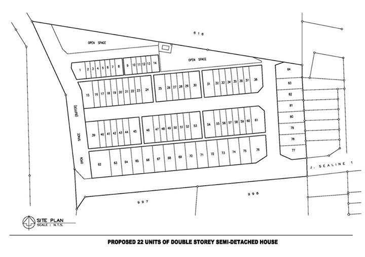 Plan of proposed 22 units Double Storey Semi-D House
