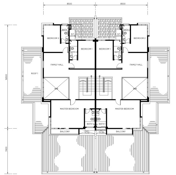 Twinvillas floorplan (First Floor)
