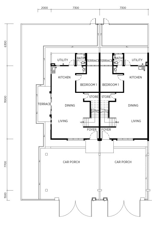 Ground Floor Terraces floorplan