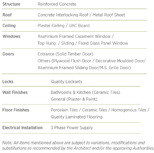 terraces specs