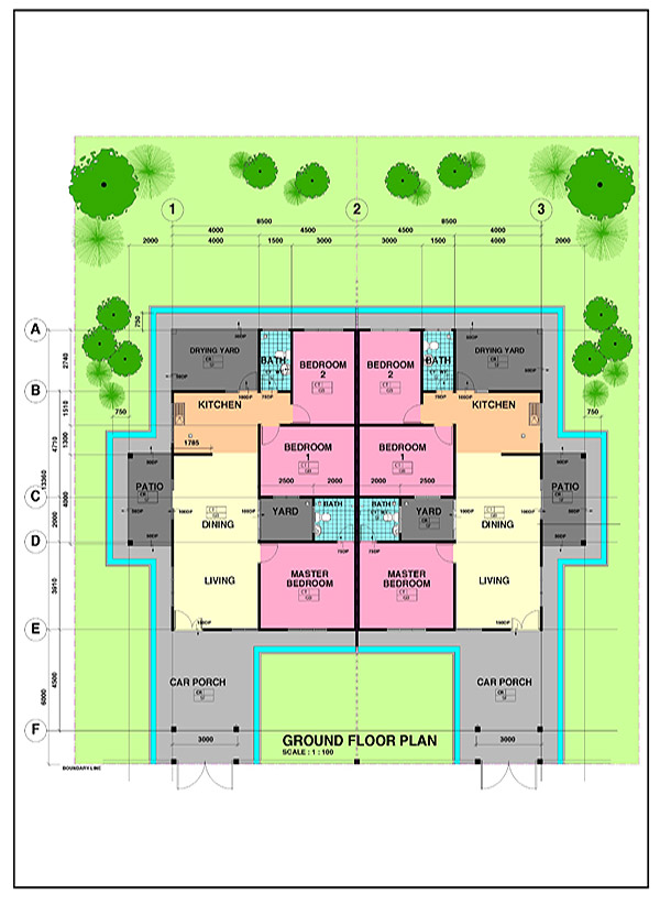 Idaman Single Storey Semi-Detached House floorplan