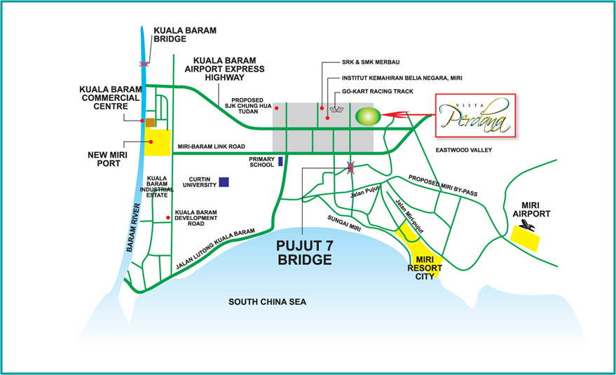 Vista Perdana Miri location map