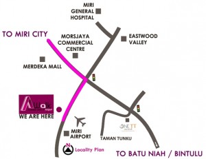 AWalk Business Park Miri Airport locality plan map