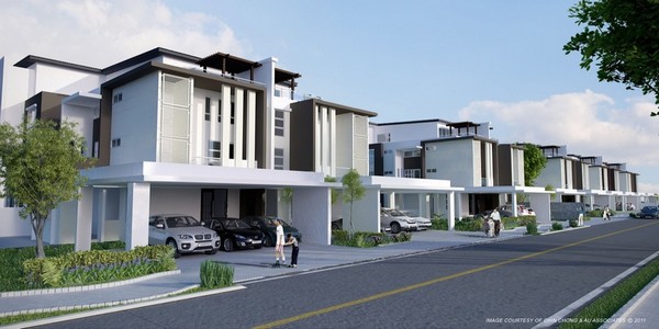 Four Storey Semi-Detached House at Luak Bay Miri 1