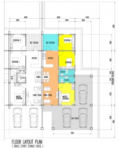 Lakeshore Villa (Senadin) Single Storey Terrace Floor Plan