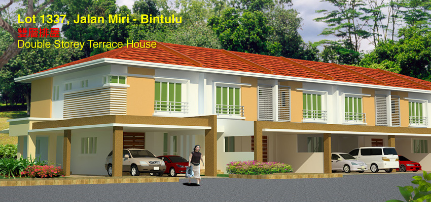 Lot 1337 Jalan Miri - Bintulu Double Storey Terrace House
