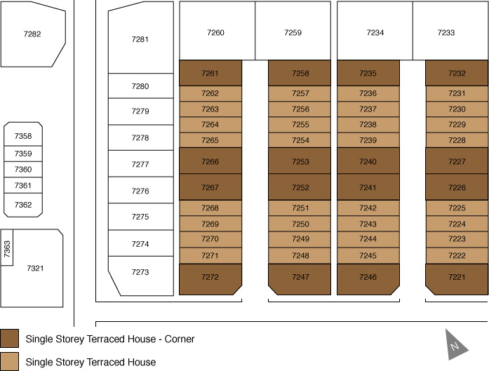 Taman Pantai Luak Miri Single Storey Terrace House Site Plan