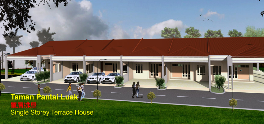 Taman Pantai Luak Miri Single Storey Terrace House