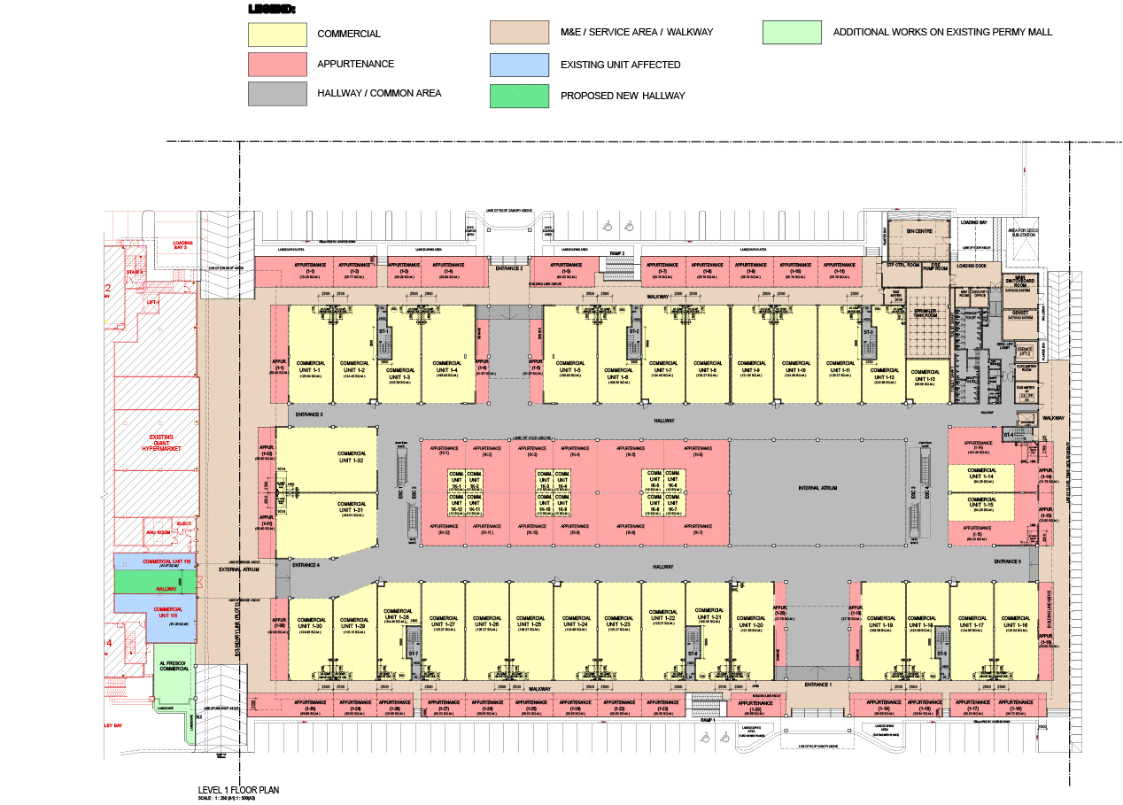 Permy Street Mall Level 1 Floor plan Miri City Sharing