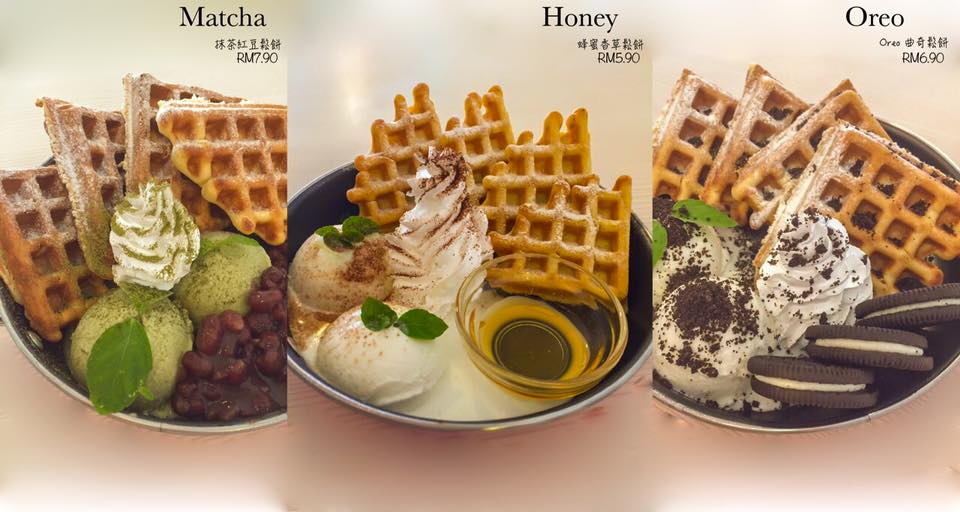 ZenQ Matcha Honey Oreo Waffles