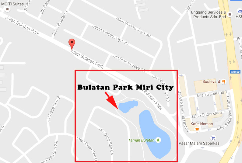 Bulatan Park Miri map