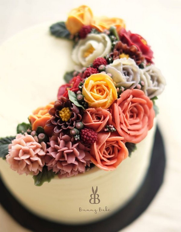 Korean Buttercream Flower Cake Workshop in Miri City 