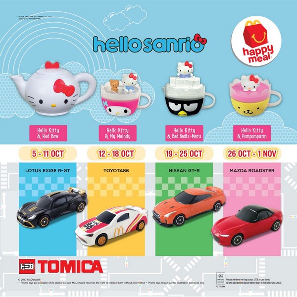 Hello Sanrio Series Toy Gifts are now in McD Happy Meal Malaysia Miri