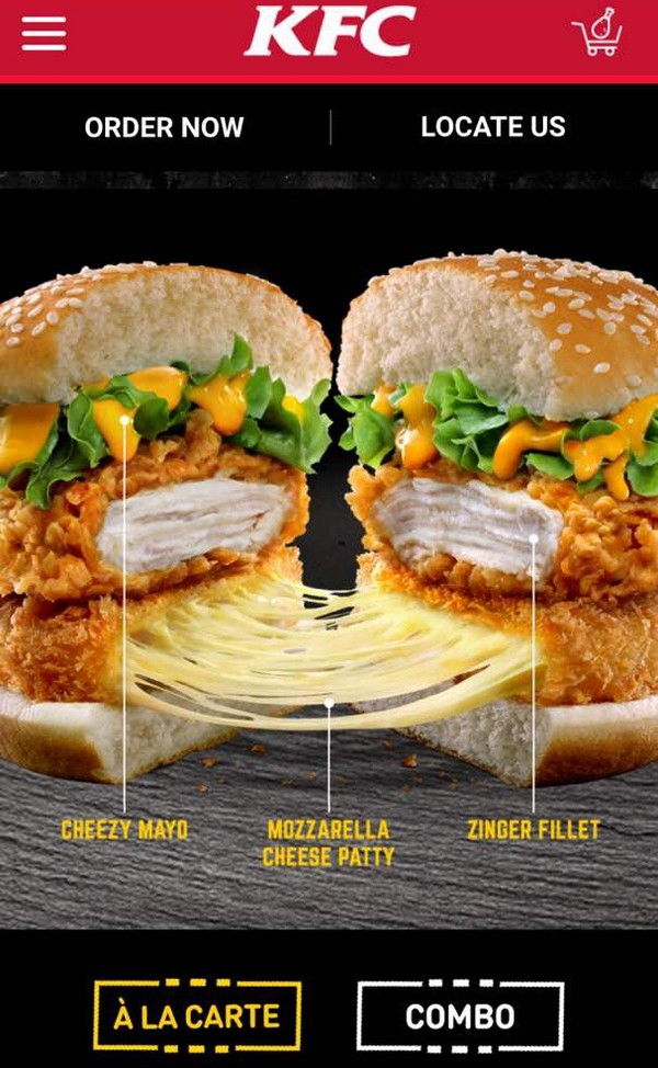 Cheezilla zinger KFC Malaysia