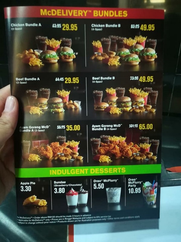 Mcdonald menu prices malaysia