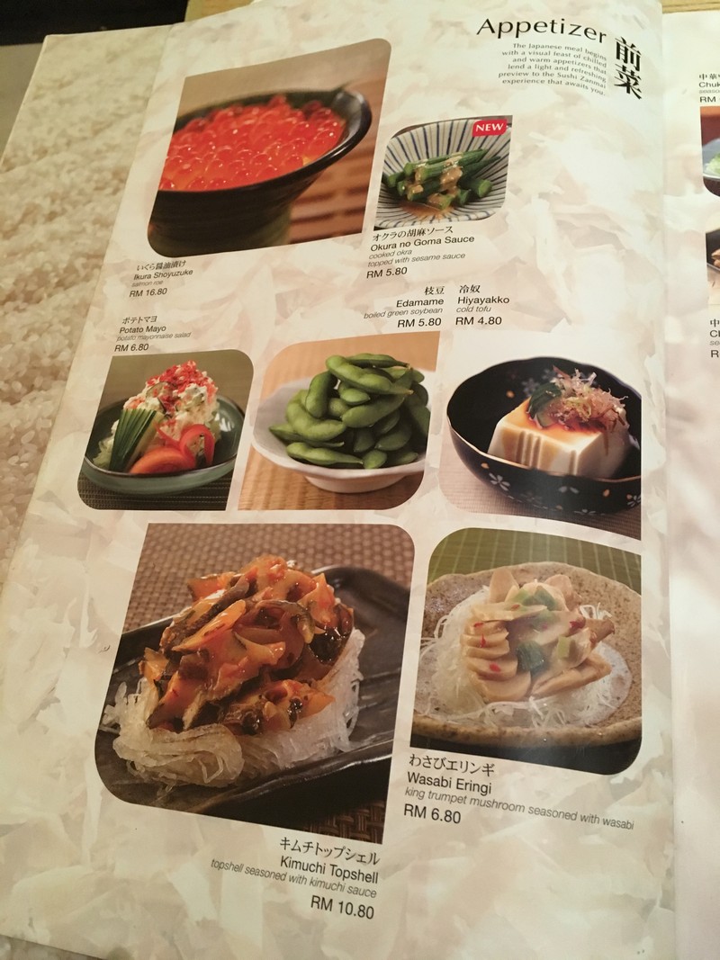 Sushi Zanmai Menu Preview Miri Times Square – Miri City 