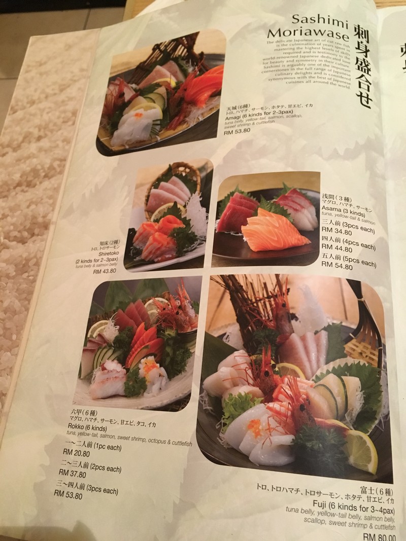 Sushi Zanmai Menu Preview Miri Times Square – Miri City 