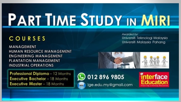 Interface Education Part Time Courses Now In Miri City Miri City Sharing